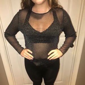Victoria’s Secret see through glitter shirt